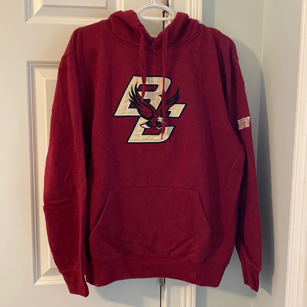 Boston College Embroidered Logo Hoodie